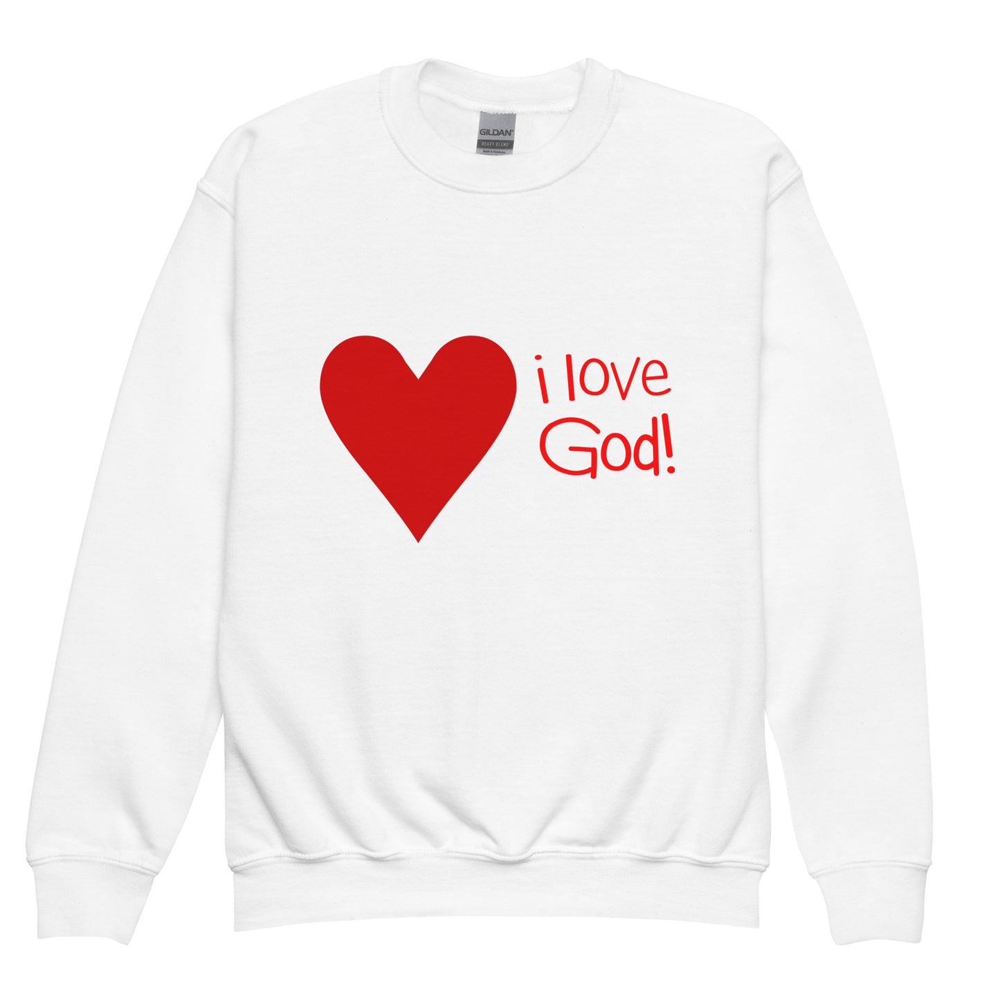 I Love God (Heart) Youth Sweatshirt