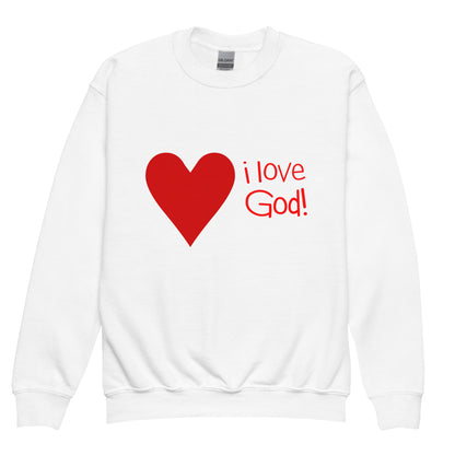 I Love God (Heart) Youth Sweatshirt