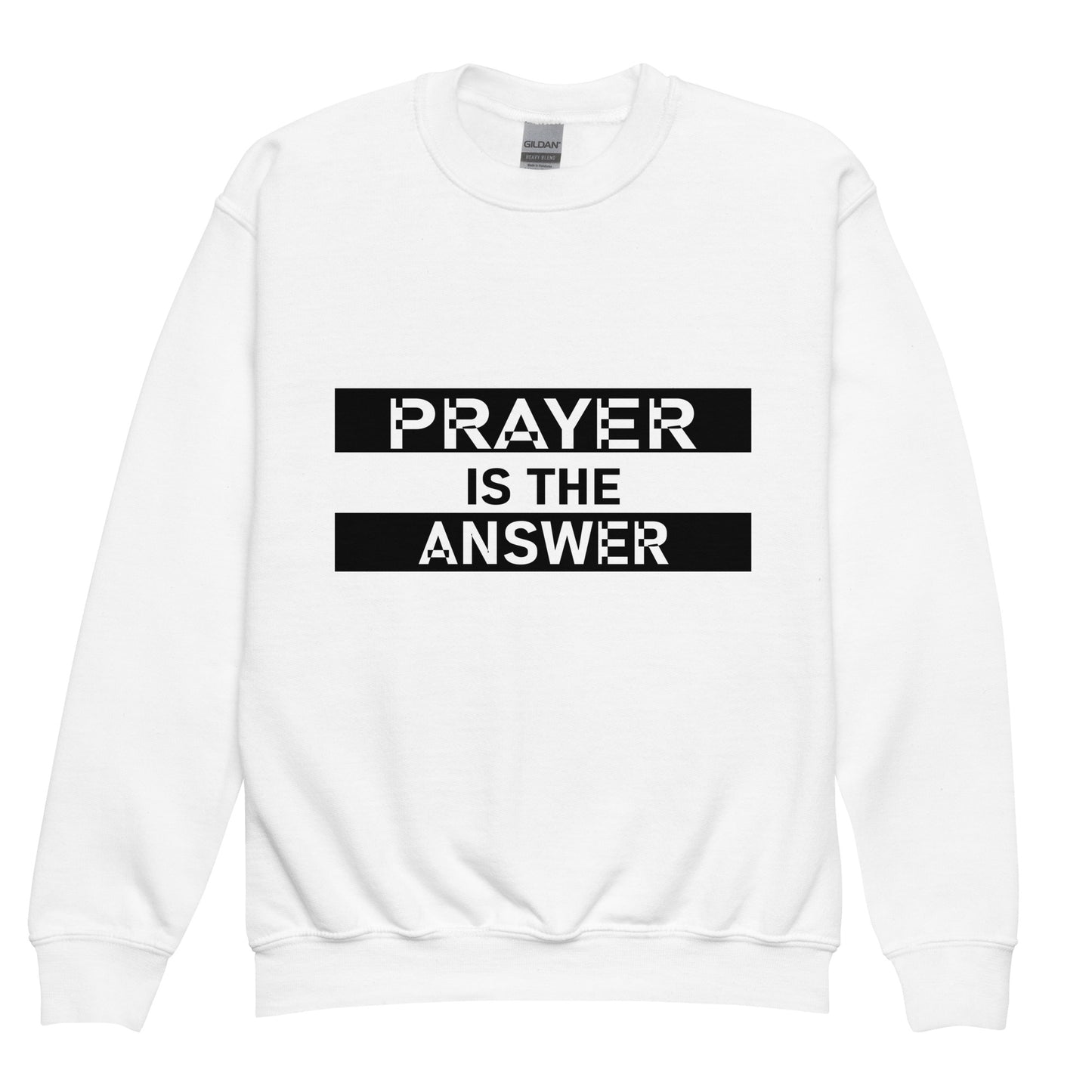 Prayer Is the Answer Youth Crewneck Sweatshirt