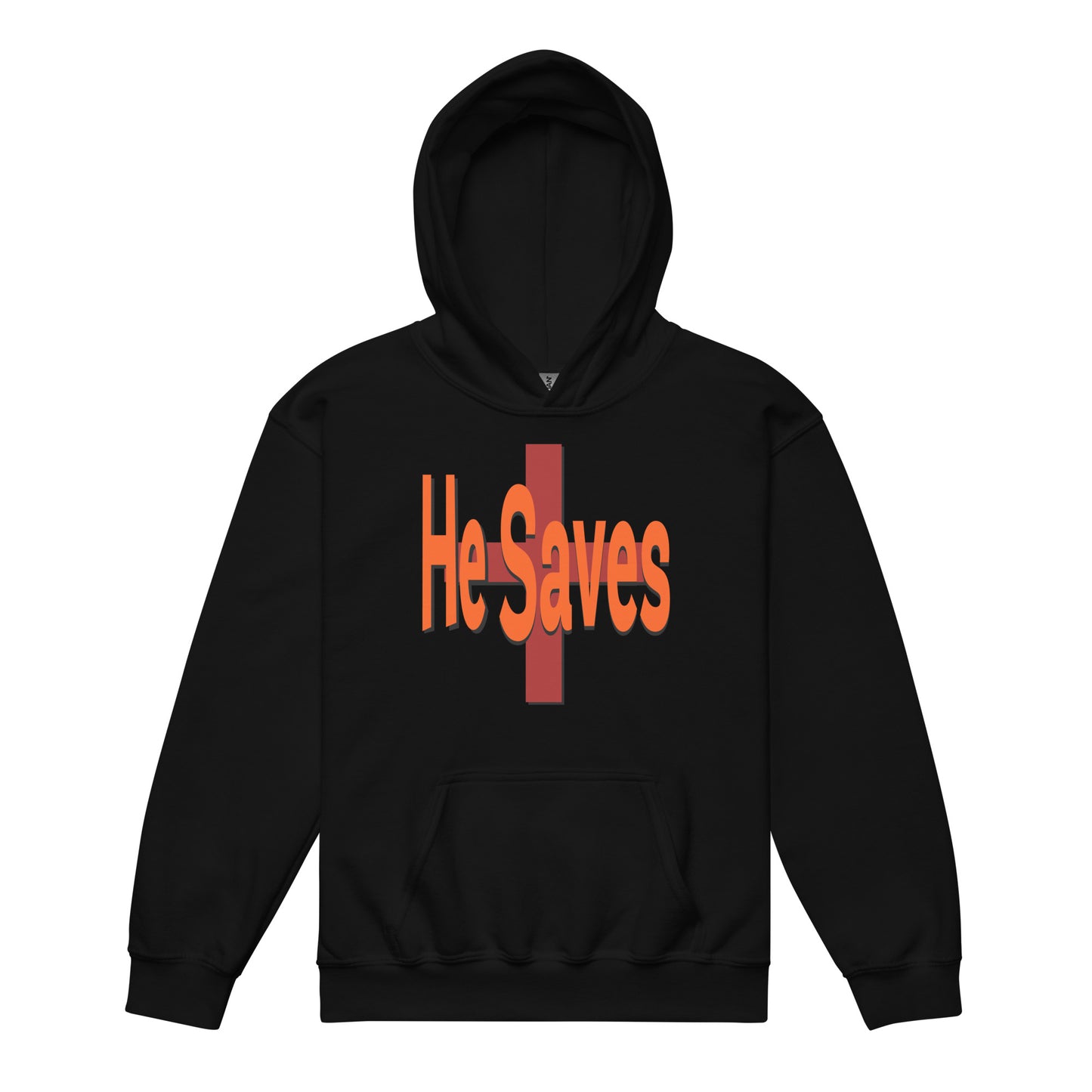 He Saves Youth Heavyweight Hoodie