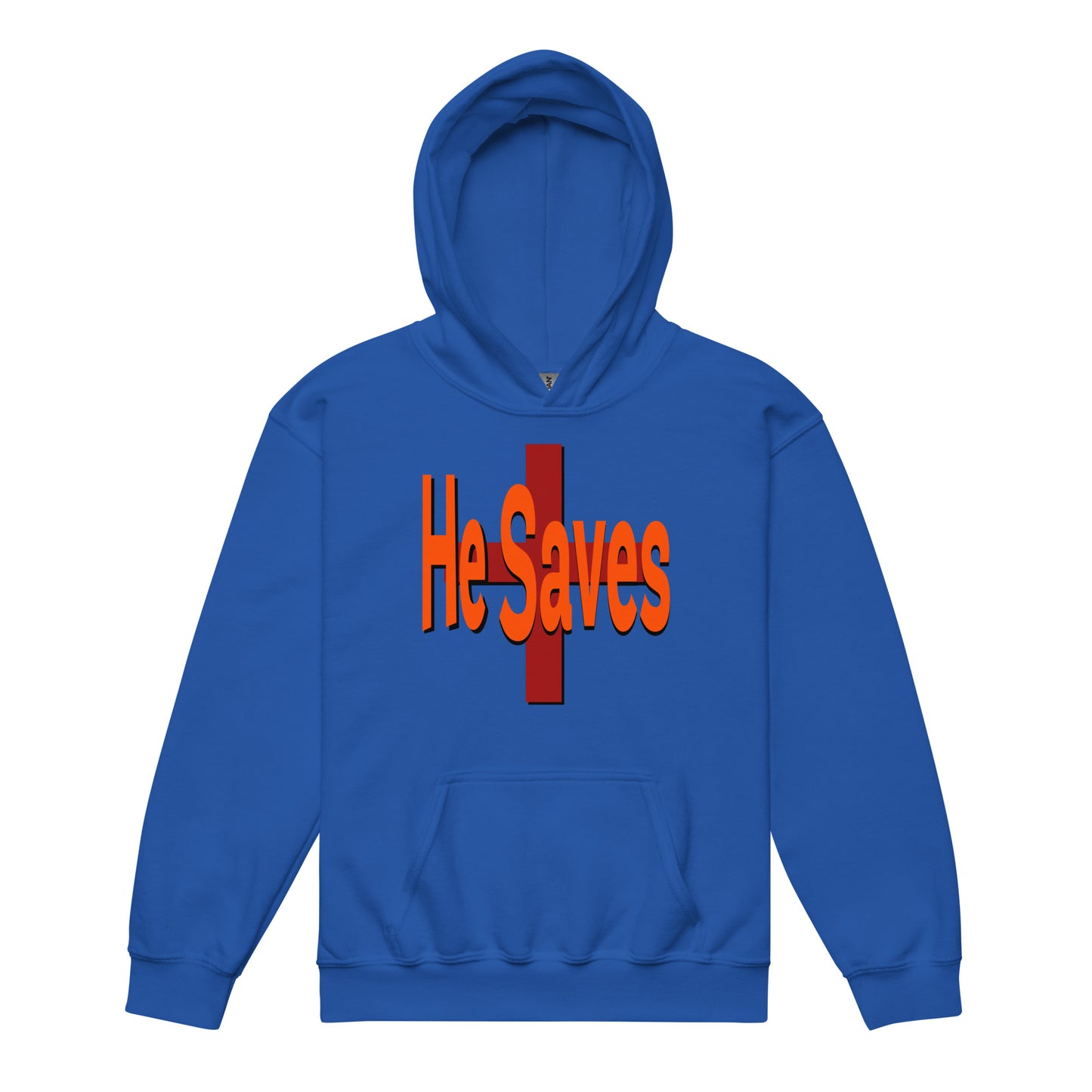 He Saves Youth Heavyweight Hoodie