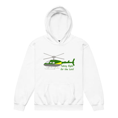 Taking Flight for the Lord (GY) Kids Heavyweight Hoodie