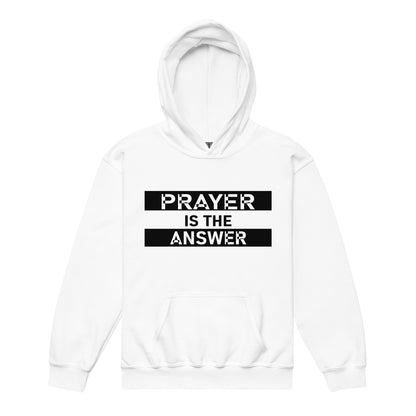 Prayer Is the Answer Youth Heavyweight Hoodie