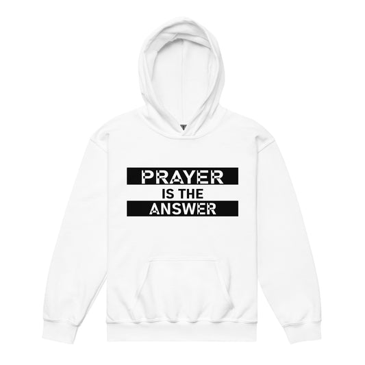 Prayer Is the Answer Youth Heavyweight Hoodie