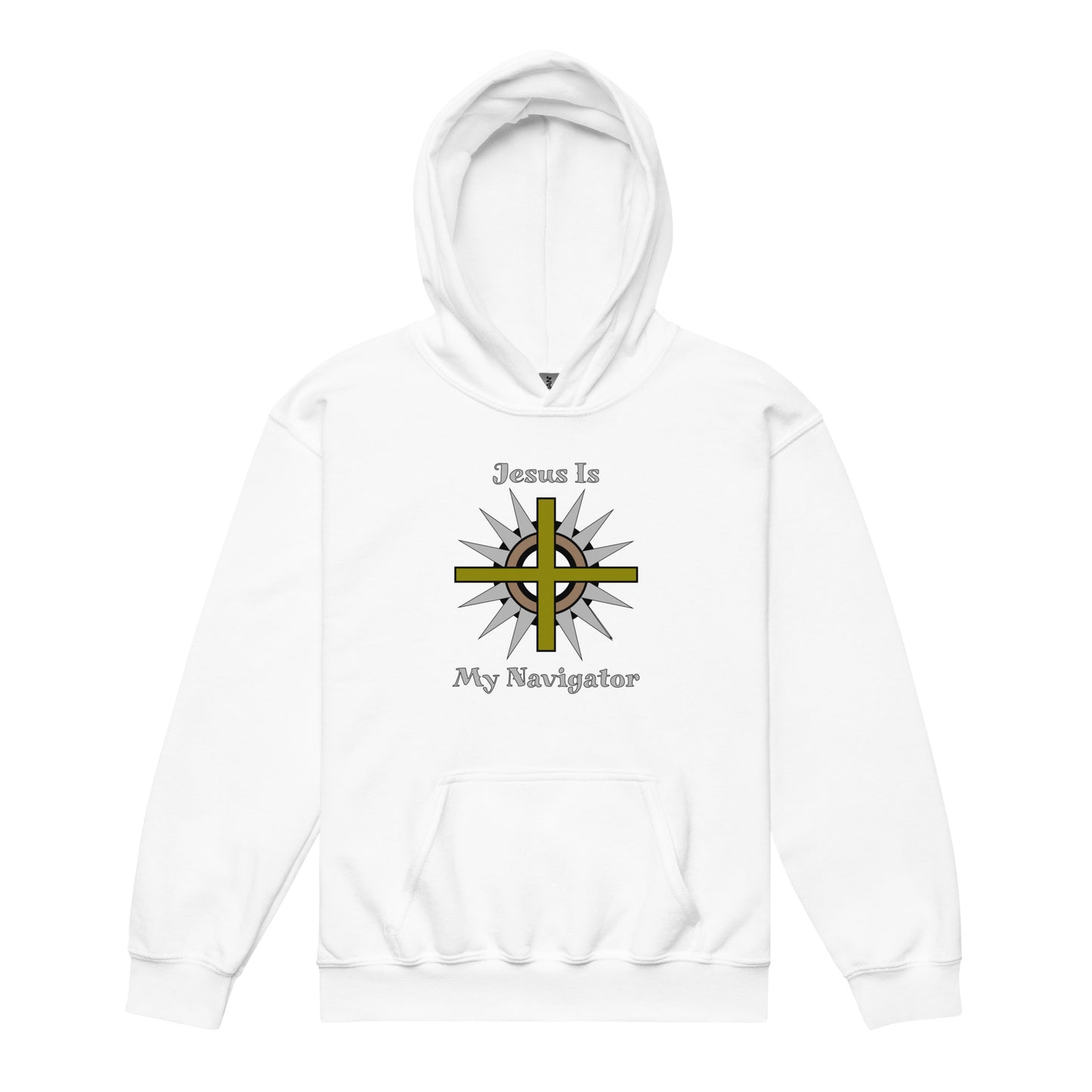 Jesus Is My Navigator Youth Heavyweight Hoodie