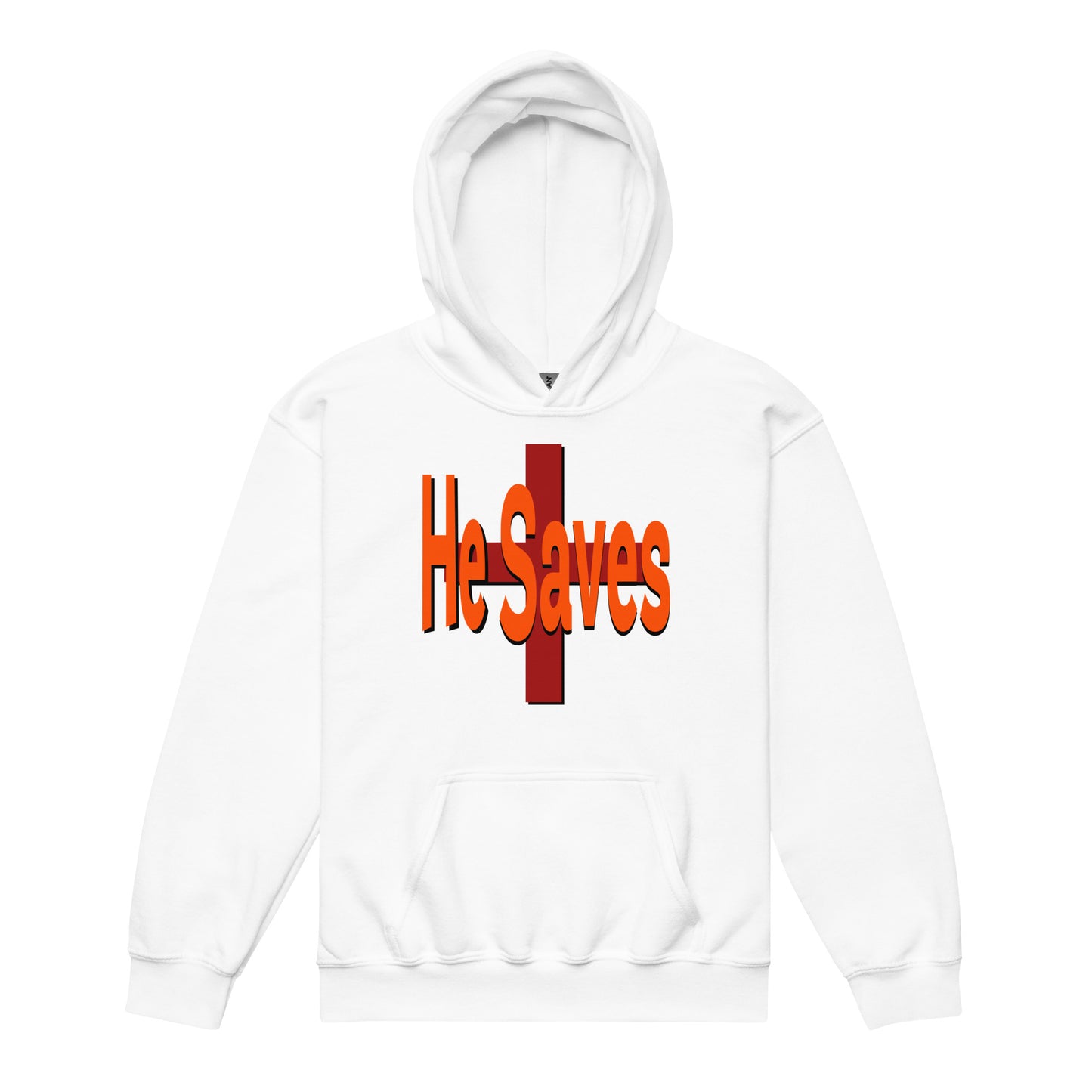 He Saves Youth Heavyweight Hoodie