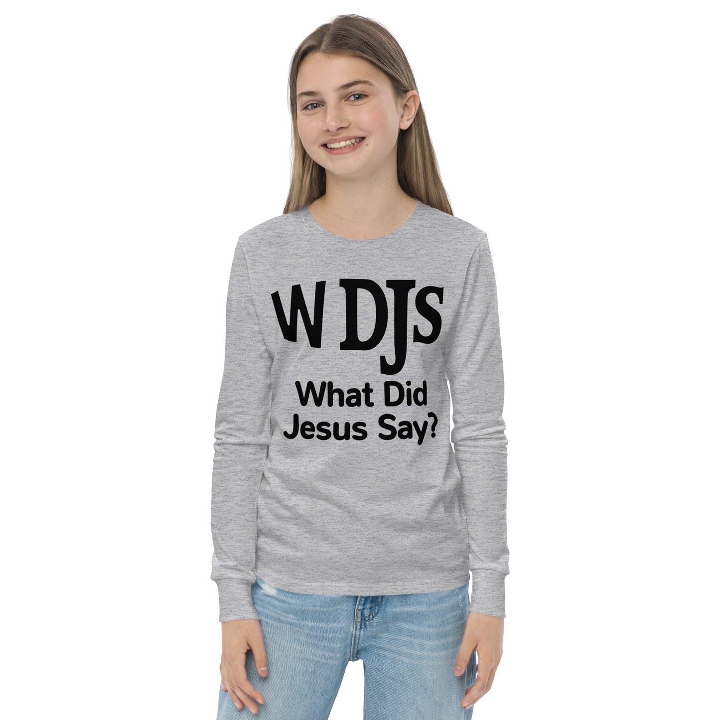 WDJS What Did Jesus Say Youth Long-Sleeve Tee