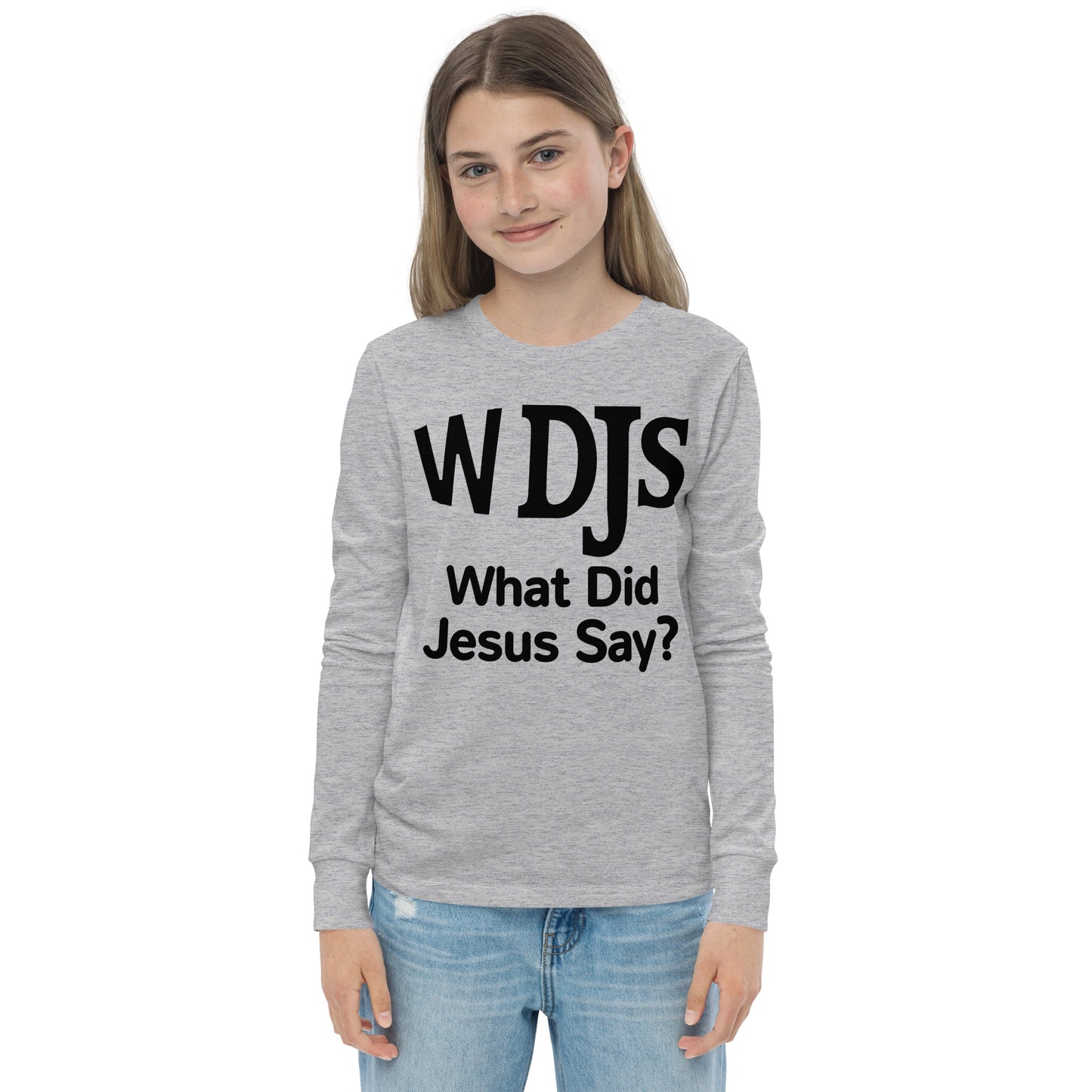 WDJS What Did Jesus Say Youth Long-Sleeve Tee