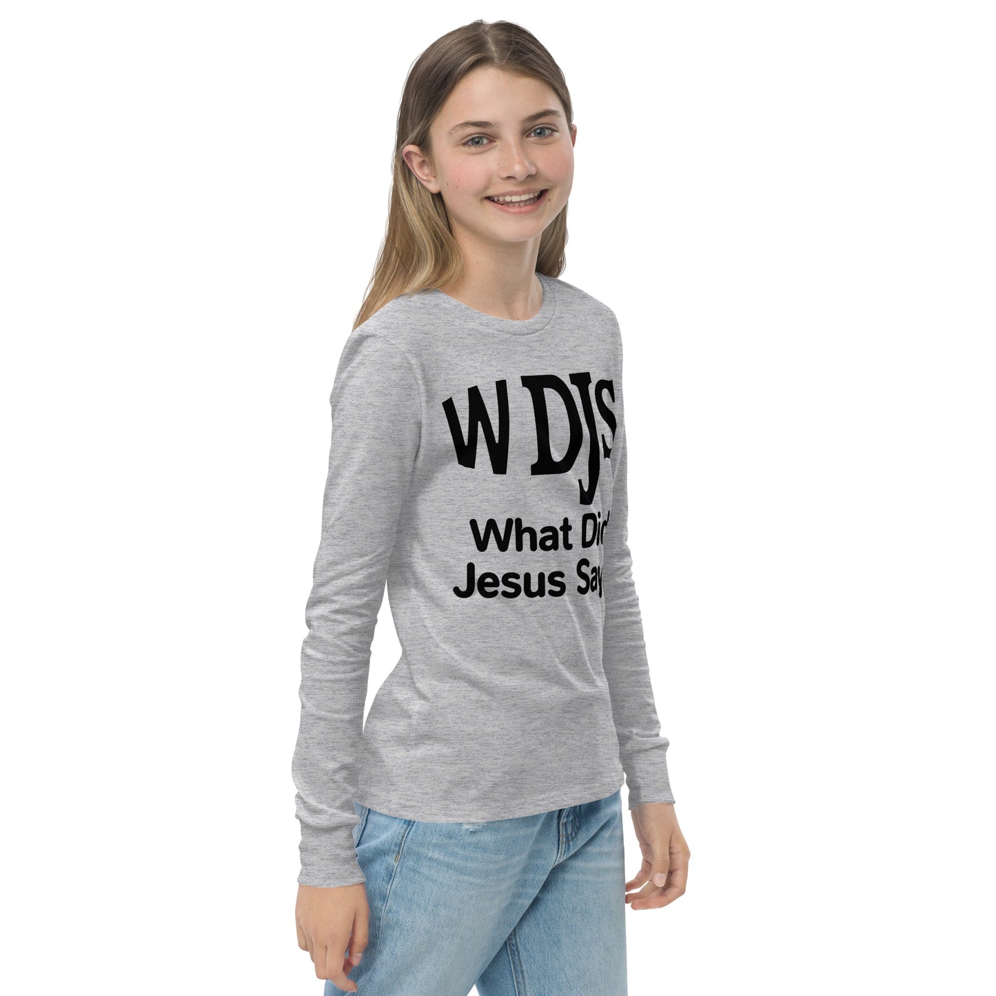 WDJS What Did Jesus Say Youth Long-Sleeve Tee