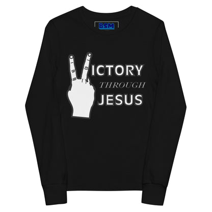 Victory through Jesus Youth Long-Sleeve T-Shirt