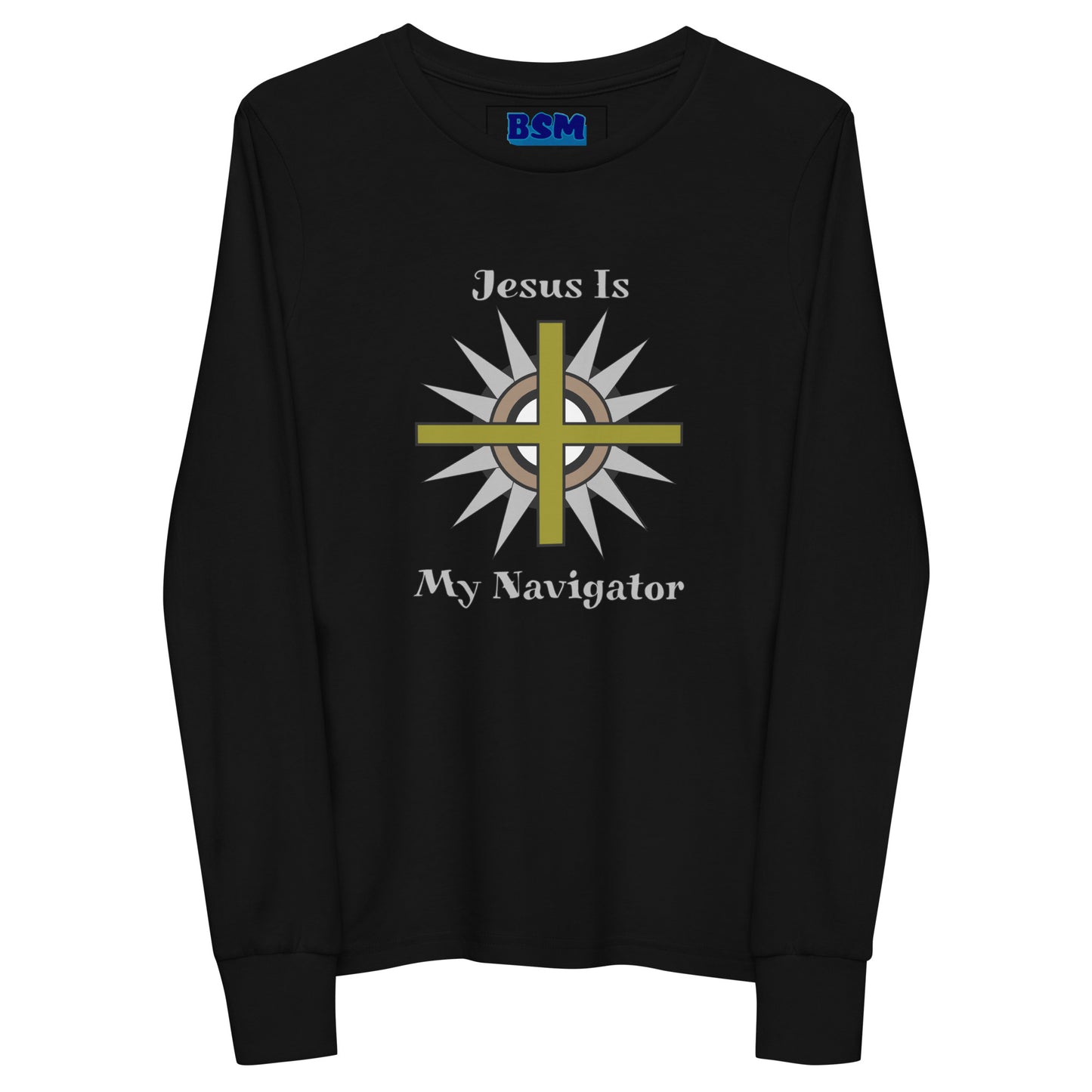 Jesus Is My Navigator Youth Long-Sleeve Tee