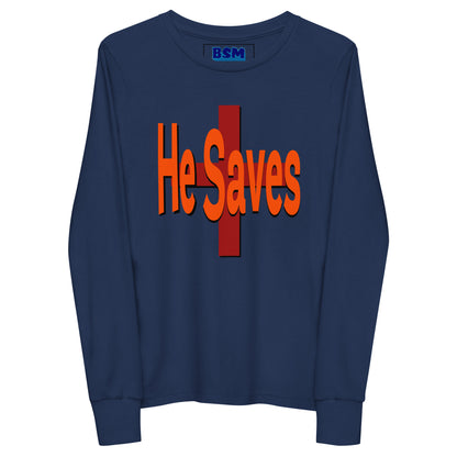 He Saves Youth Long-Sleeve Tee