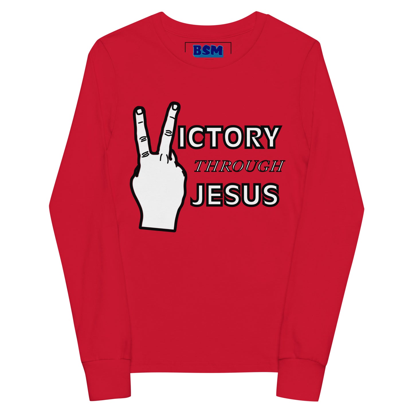 Victory through Jesus Youth Long-Sleeve T-Shirt