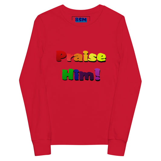 Praise Him Youth Long-Sleeve Tee