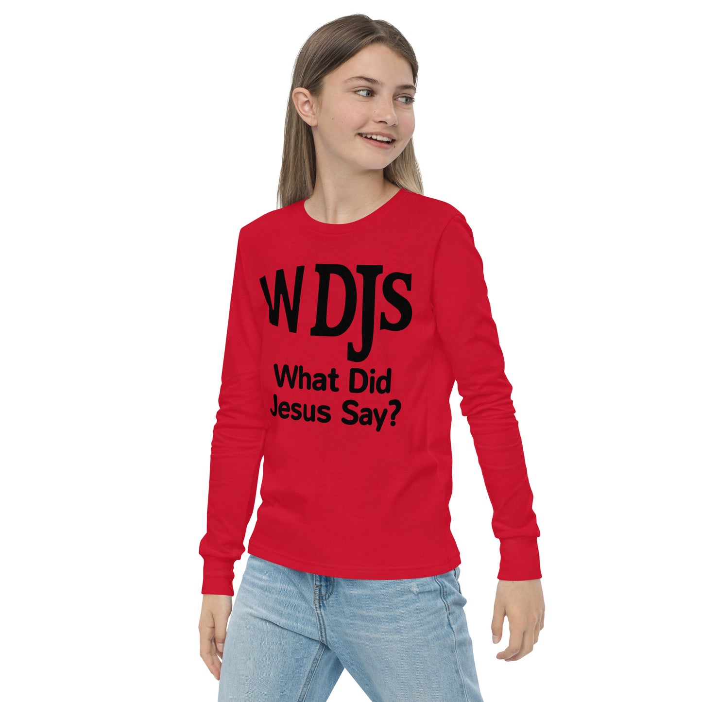 WDJS What Did Jesus Say Youth Long-Sleeve Tee