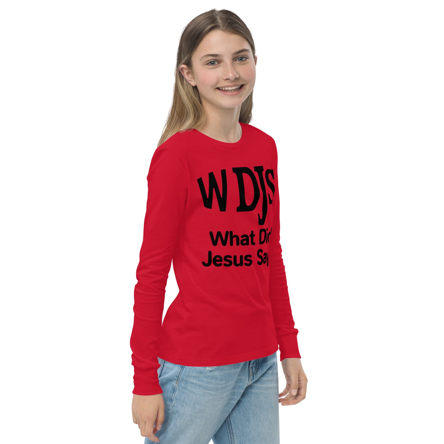 WDJS What Did Jesus Say Youth Long-Sleeve Tee