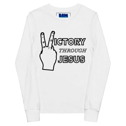 Victory through Jesus Youth Long-Sleeve T-Shirt