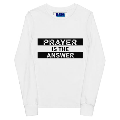 Prayer Is the Answer Youth Long-Sleeve Tee