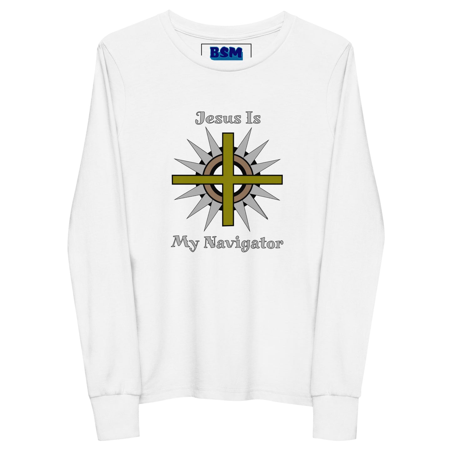 Jesus Is My Navigator Youth Long-Sleeve Tee