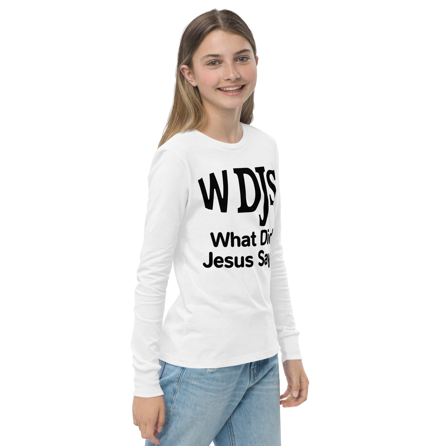 WDJS What Did Jesus Say Youth Long-Sleeve Tee